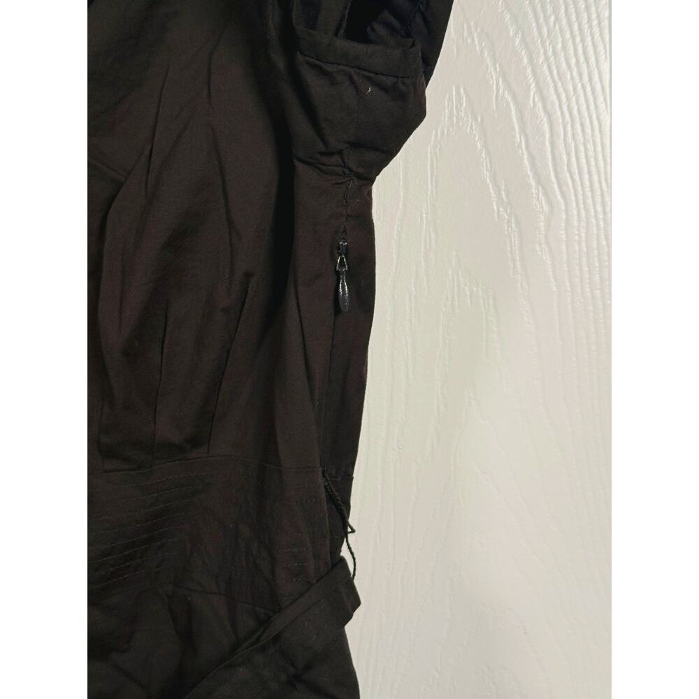 Eliza J Collared Puff Sleeve Dress Size Small Brown Dark Academia Coquette Retro - Picture 7 of 13